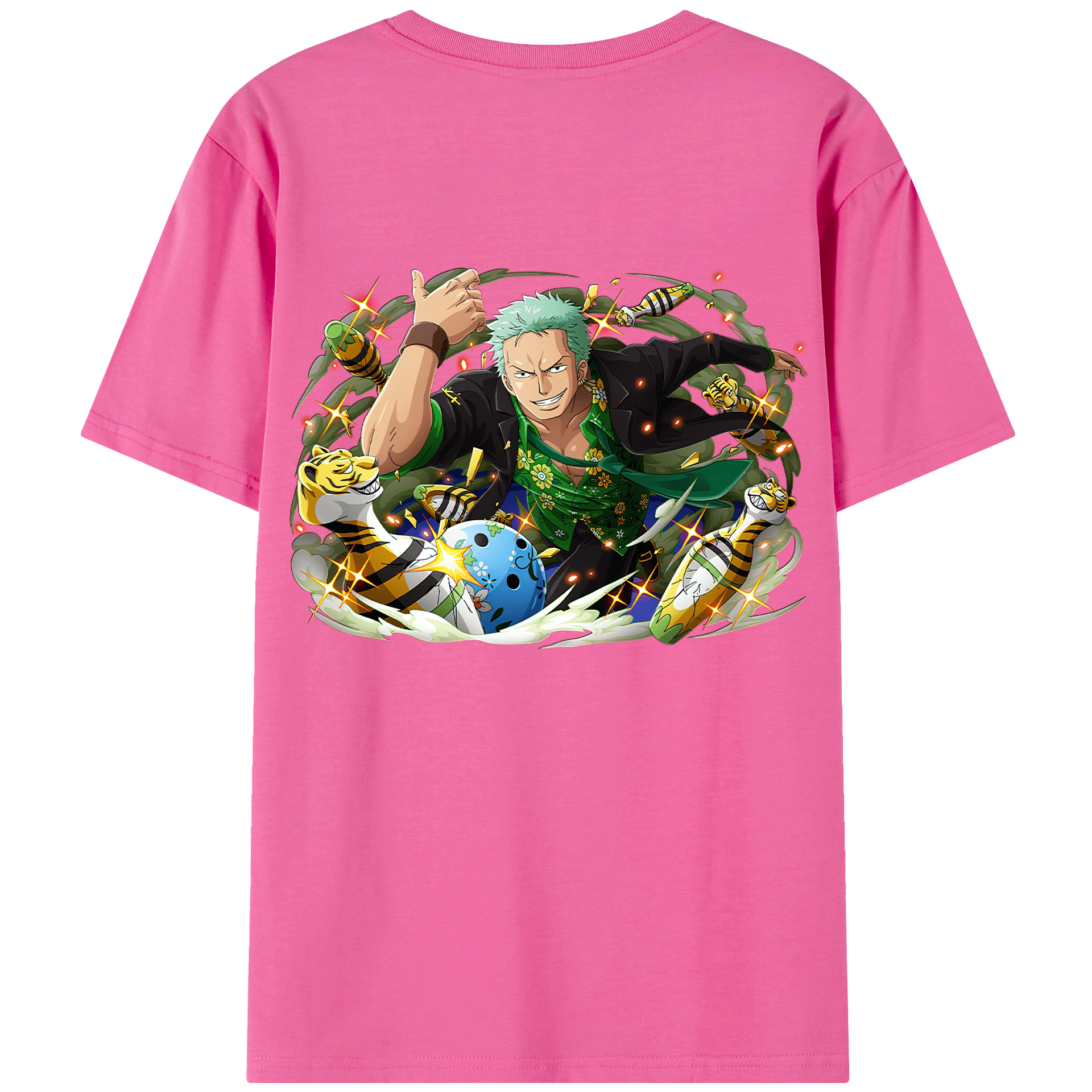 ワンピース ロロノア・ゾロ ONE PIECE Roronoa Zoro レディース半袖Tシャツ(バックプリント)